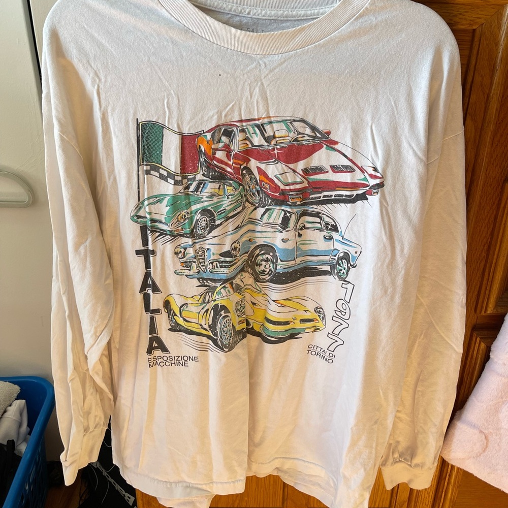 J.Galt/Brandy Melville Vintage Italia Car Graphic Long Sleeve Shirt